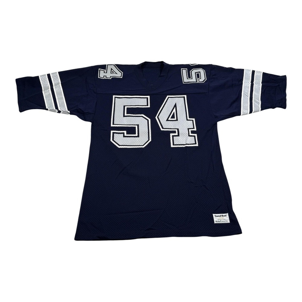 Vintage Sand-Knit Dallas Cowboys Randy White Jersey Sz Large Blue NFL Football